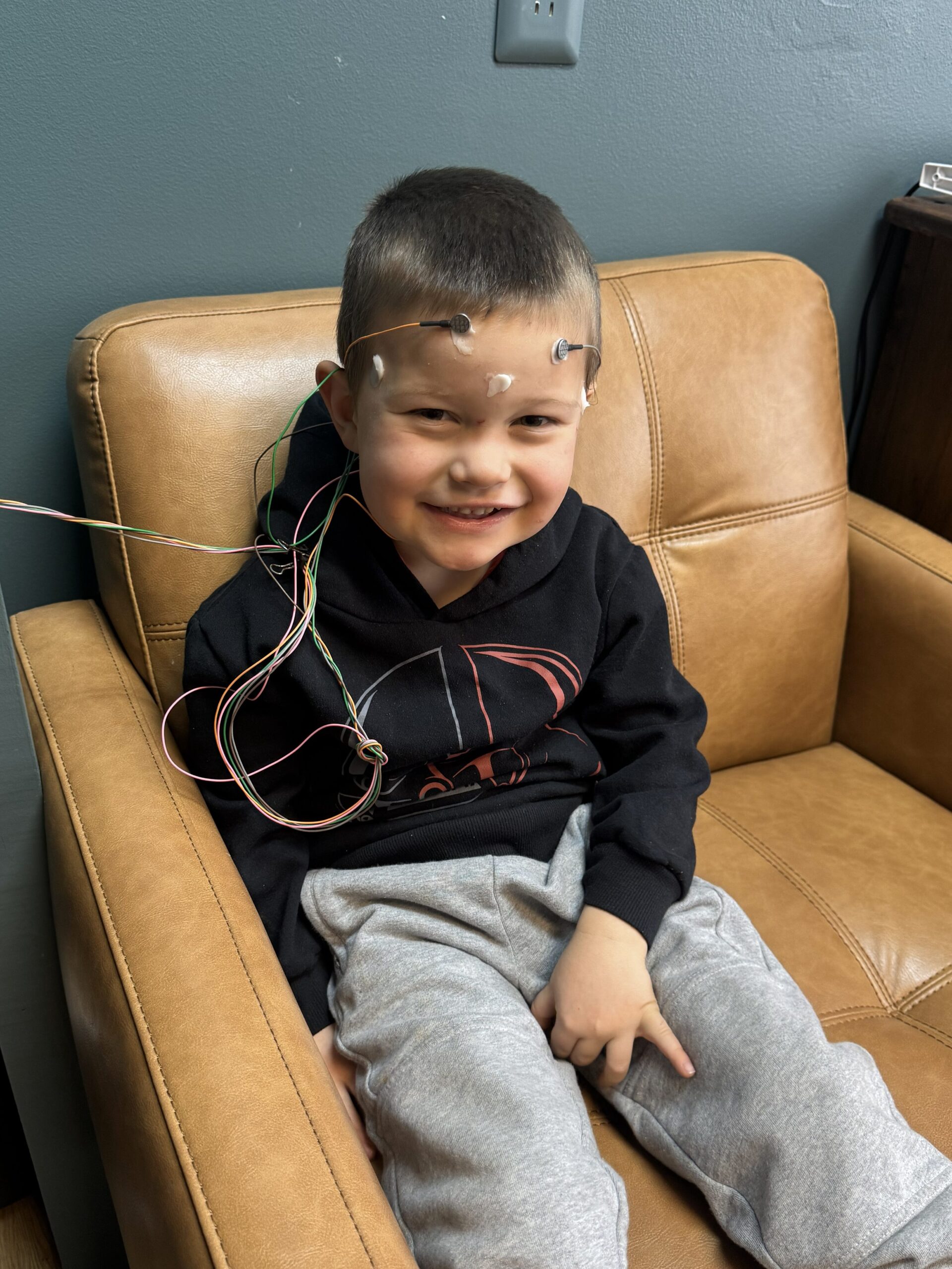 young patient getting neurofeedback