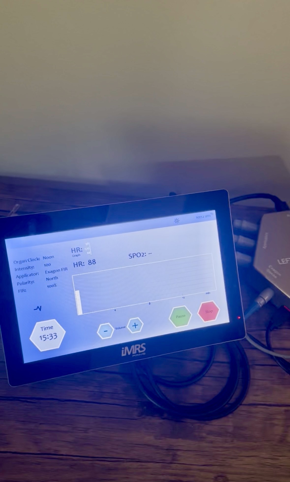 photo of PEMF control panel